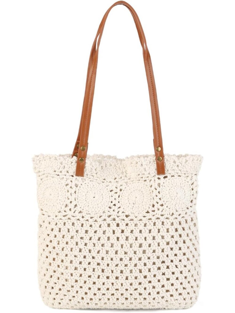 Womens Straw Woven Shoulder Bag Boho Purses for Summer Vacation